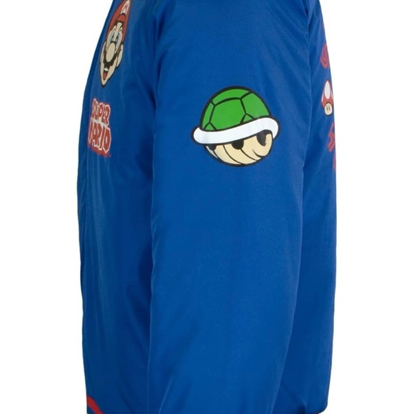 Youth Super Mario Blue Bomber Jacket - Picture 3 of 4